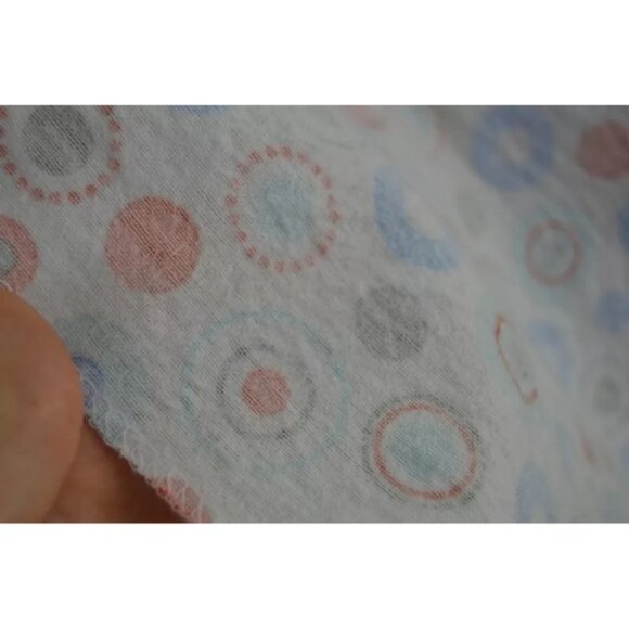 Cudlie Baby Blanket Flannel Receiving Circle Polka Dot White Blue Red Black - Picture 7 of 8
